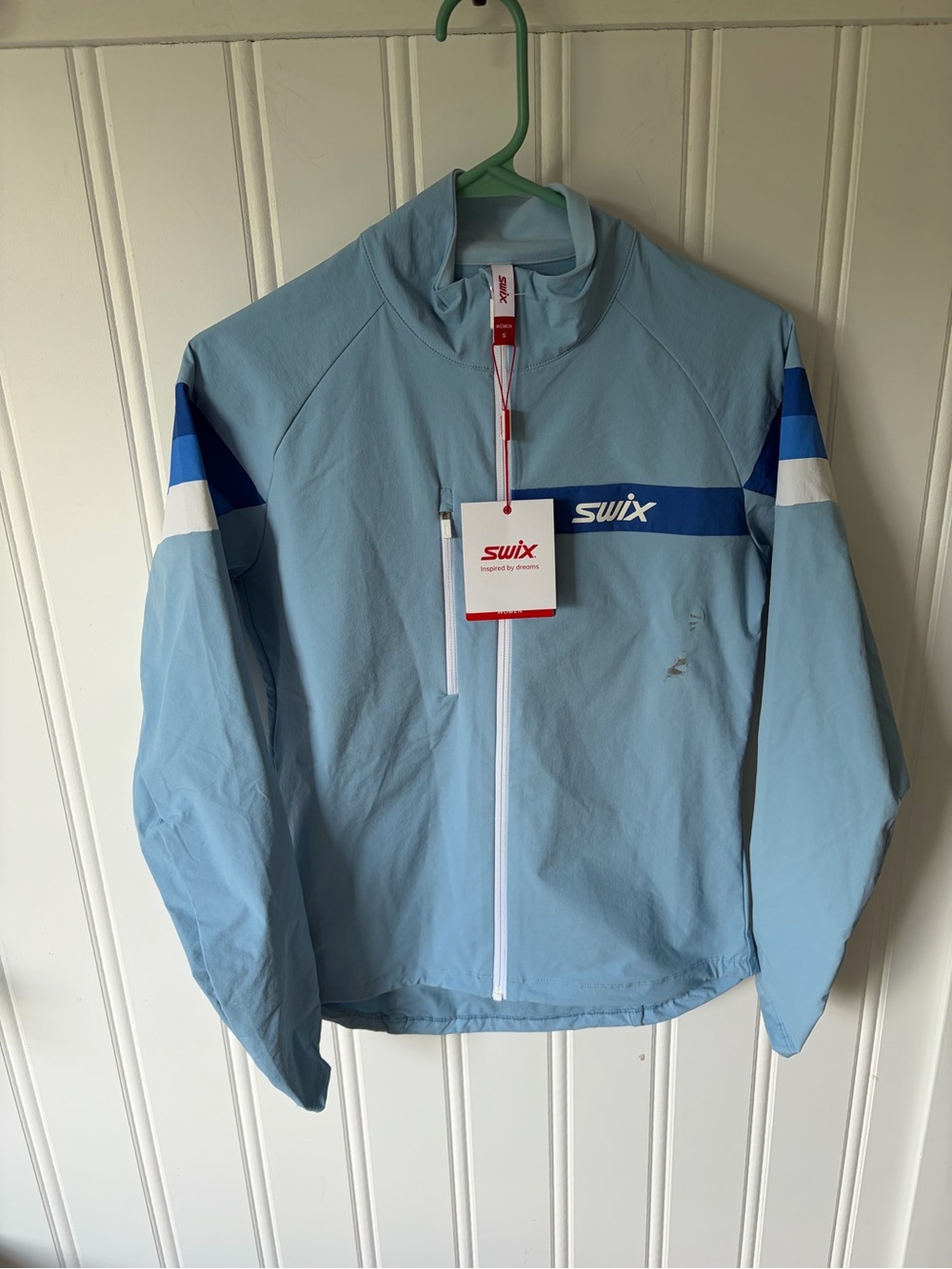 Swix Women's Focus Jacket NWT - Bluebell Light Blue - Size S (Cosmetic Defect)